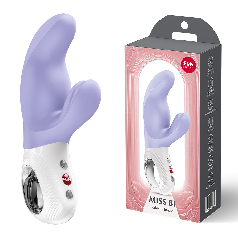 Fun Factory MISS BI Purple - Purple 17 cm USB-C Rechargeable Vibrator - FF000978PL01