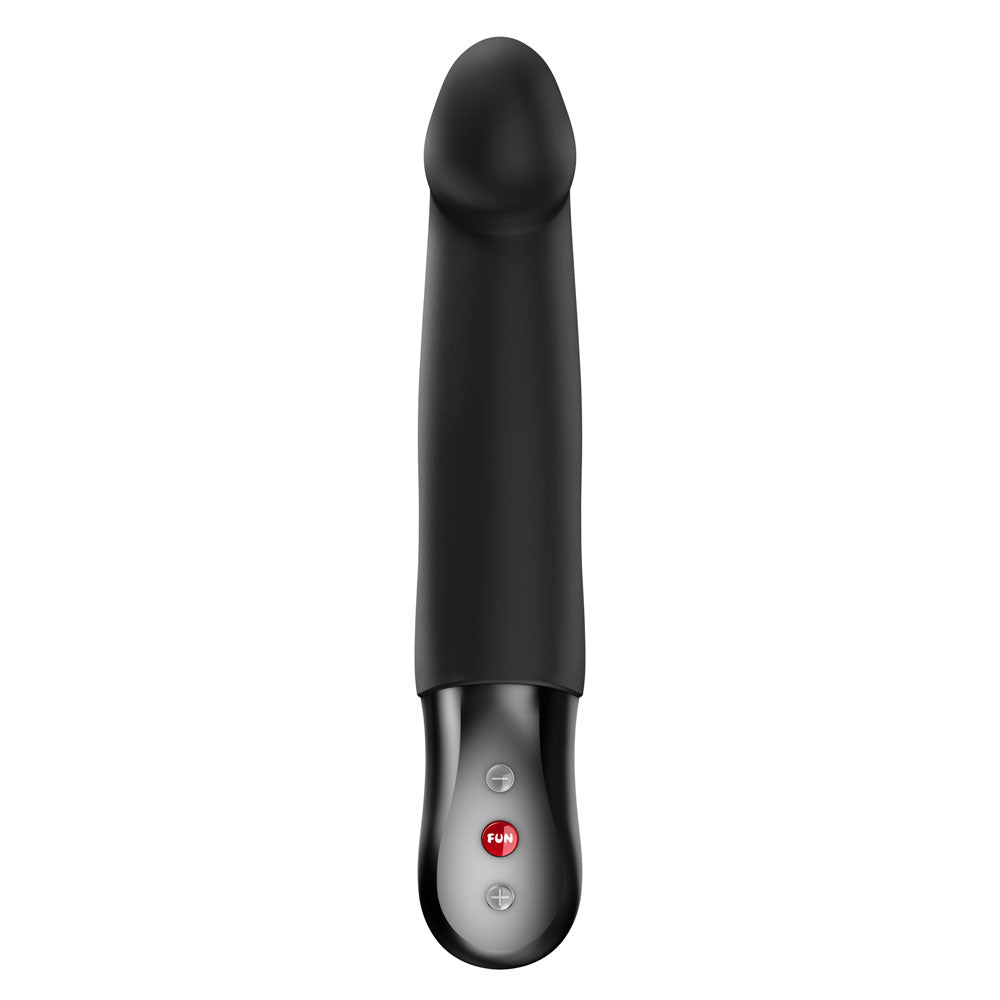 Fun Factory STRONIC REAL Black - Black USB Rechargeable Thrusting Vibrator-FF000993BK01