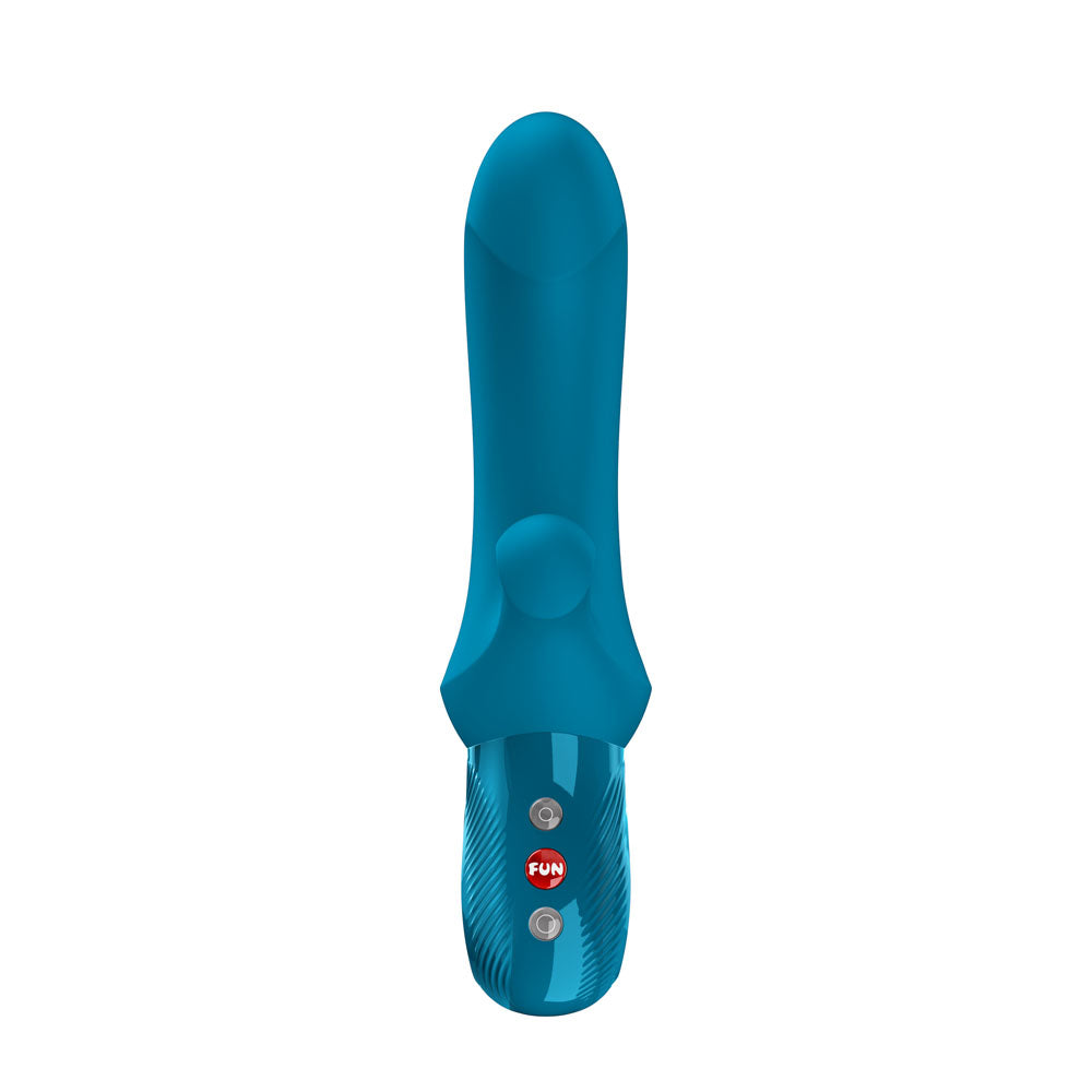 Fun Factory BI STRONIC CURVE Aquamarine - Aquamarine USB-C Rechargeable Thrusting Vibrator - FF001020AM01