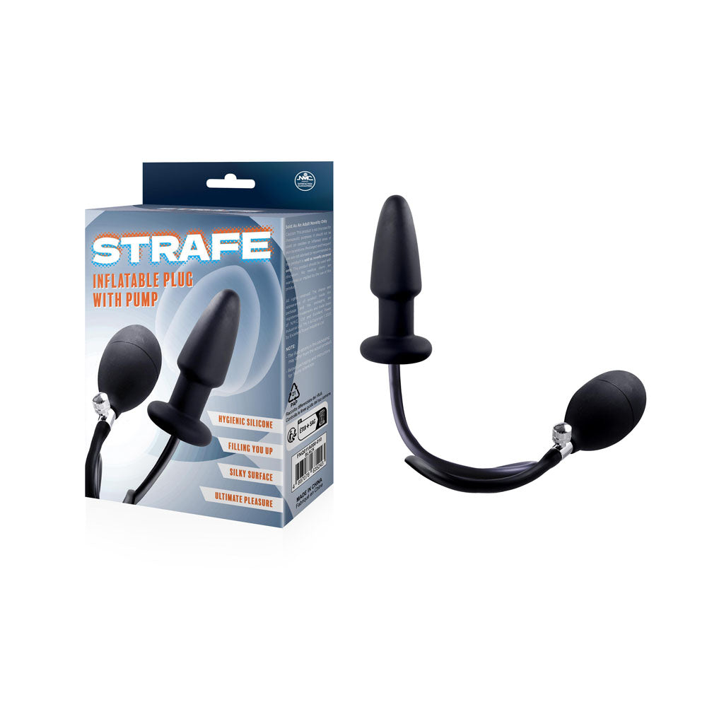 Strife - Black Inflatable Butt Plug with Hand Pump-FNQ011A000-010