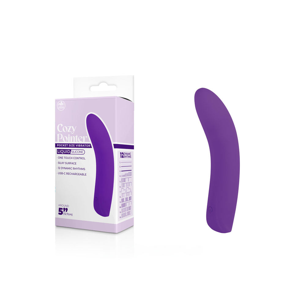 Cozy Pointer - Purple - Purple 12.7 USB Rechargeable Mini Vibrator-FPBQ010A00-022