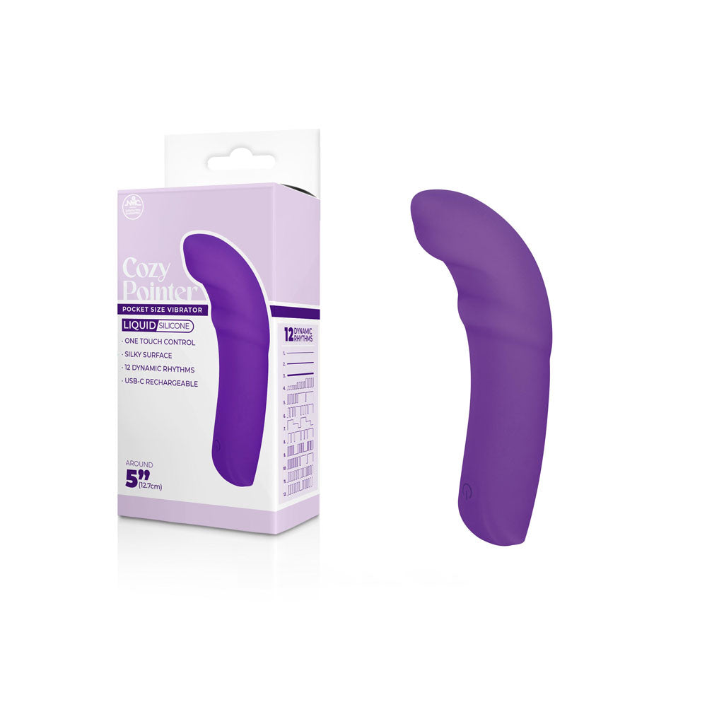 Cozy Pointer - Purple - Purple 12.7 cm USB Rechargeable Curved Mini Vibrator-FPBQ011A00-022