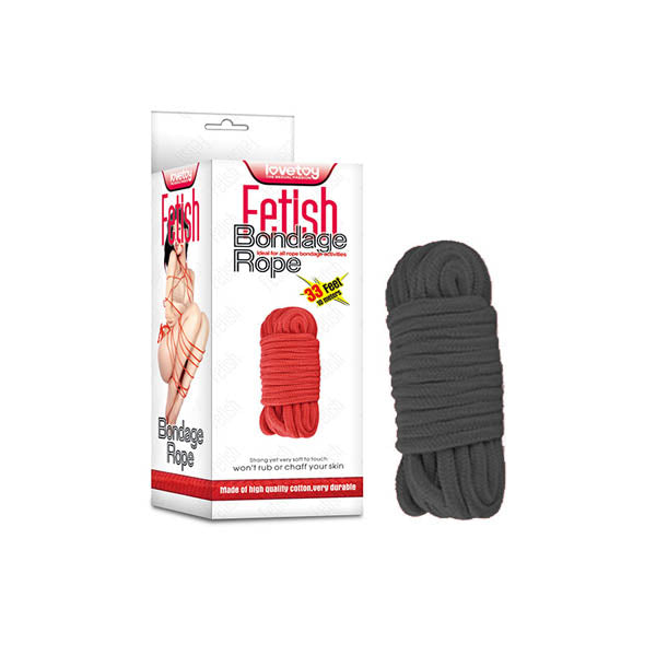 Fetish Bondage Rope - Black - 10 m Length-FT-001A-03BLK