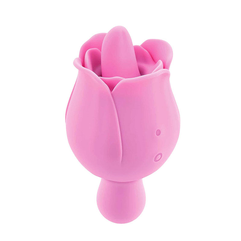 Adam & Eve EVES RAVISHING CLIT FLICKING ROSE - Pink USB Rechargeable Rose Flicking Stimulator-G633 6200