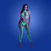 GLOW HIGH VOLTAGE High Neck Bodystocking & G-String Panty-(gl2138-os-b)