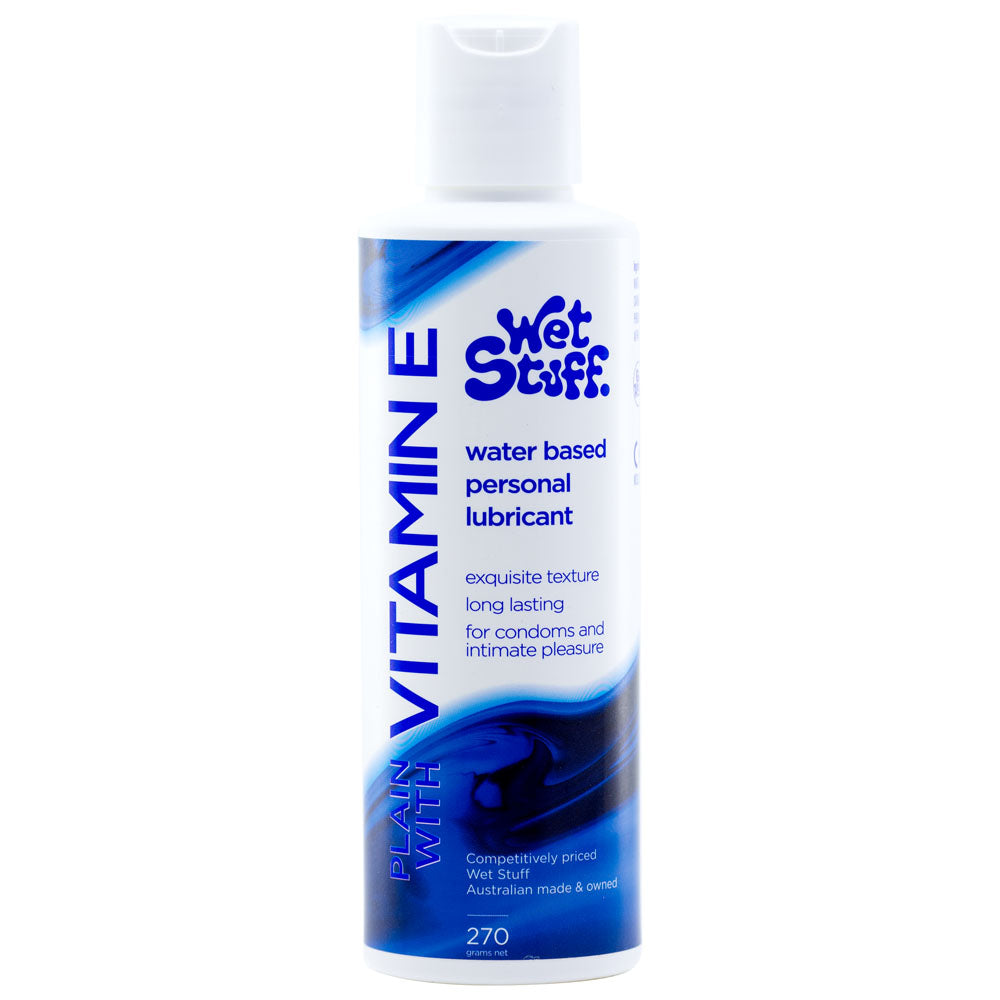 Wet Stuff Plain - 270g Disk - Water Based Lubricant with Vitamin E - 270 gram Bottle-GW38040