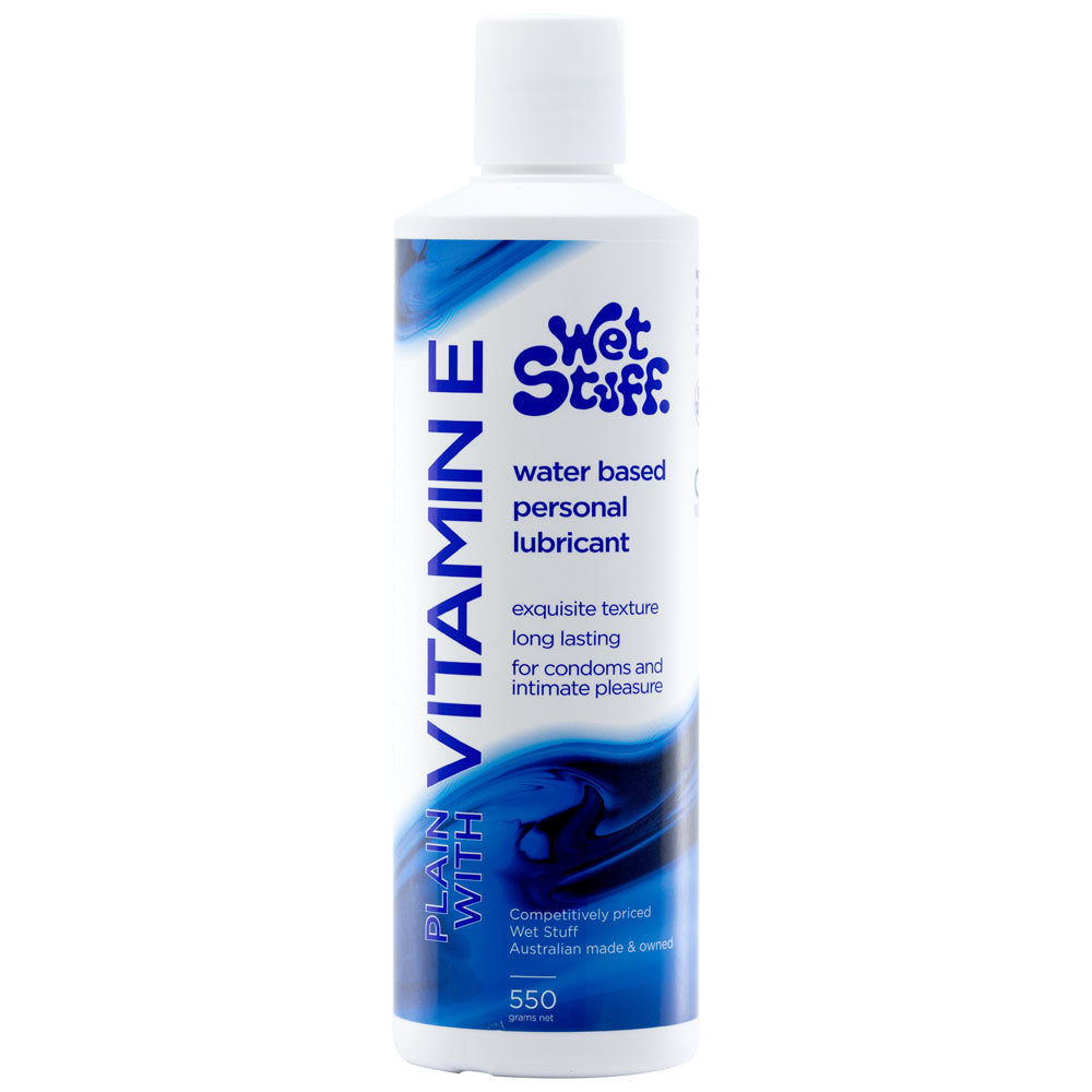 Wet Stuff Plain - 550g Disktop - Water Based Lubricant with Vitamin E - 550 gram Bottle-GW39023