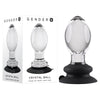 Gender X Crystal Ball - Clear Glass 13.6 cm Butt Plug with Suction Base-GX-BP-1034-2