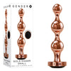 Gender X GOLD DIGGER SMALL - Rose Gold Small Butt Plug with Black Gem Base-GX-BP-9123-2