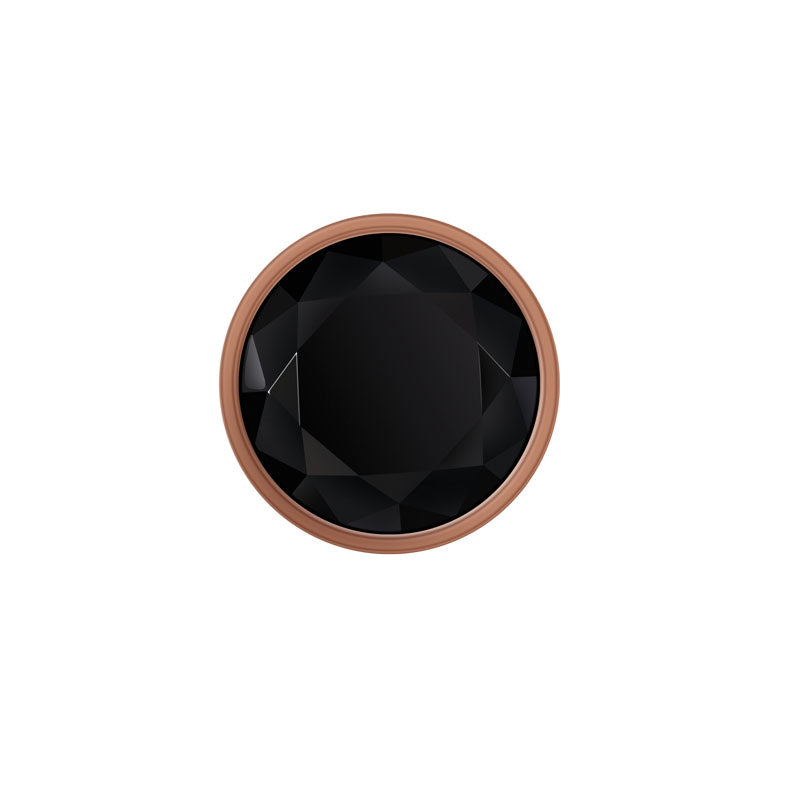 Gender X GOLD DIGGER Large - Rose Gold Large Butt Plug with Black Gem Base-GX-BP-9147-2