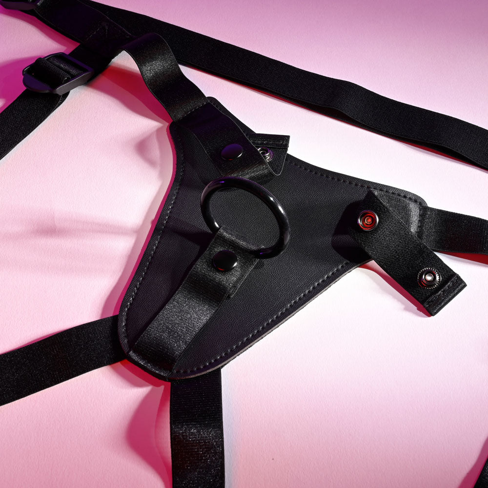 Gender X PLEASURE HARNESS - Black Adjustable Harness (No Probe Included)-GX-HR-9031-2