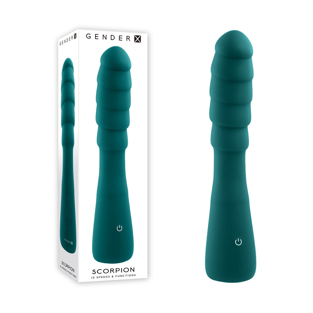 Gender X SCORPION - Green 21.2 cm USB Rechargeable Vibrator-GX-RS-3793-2