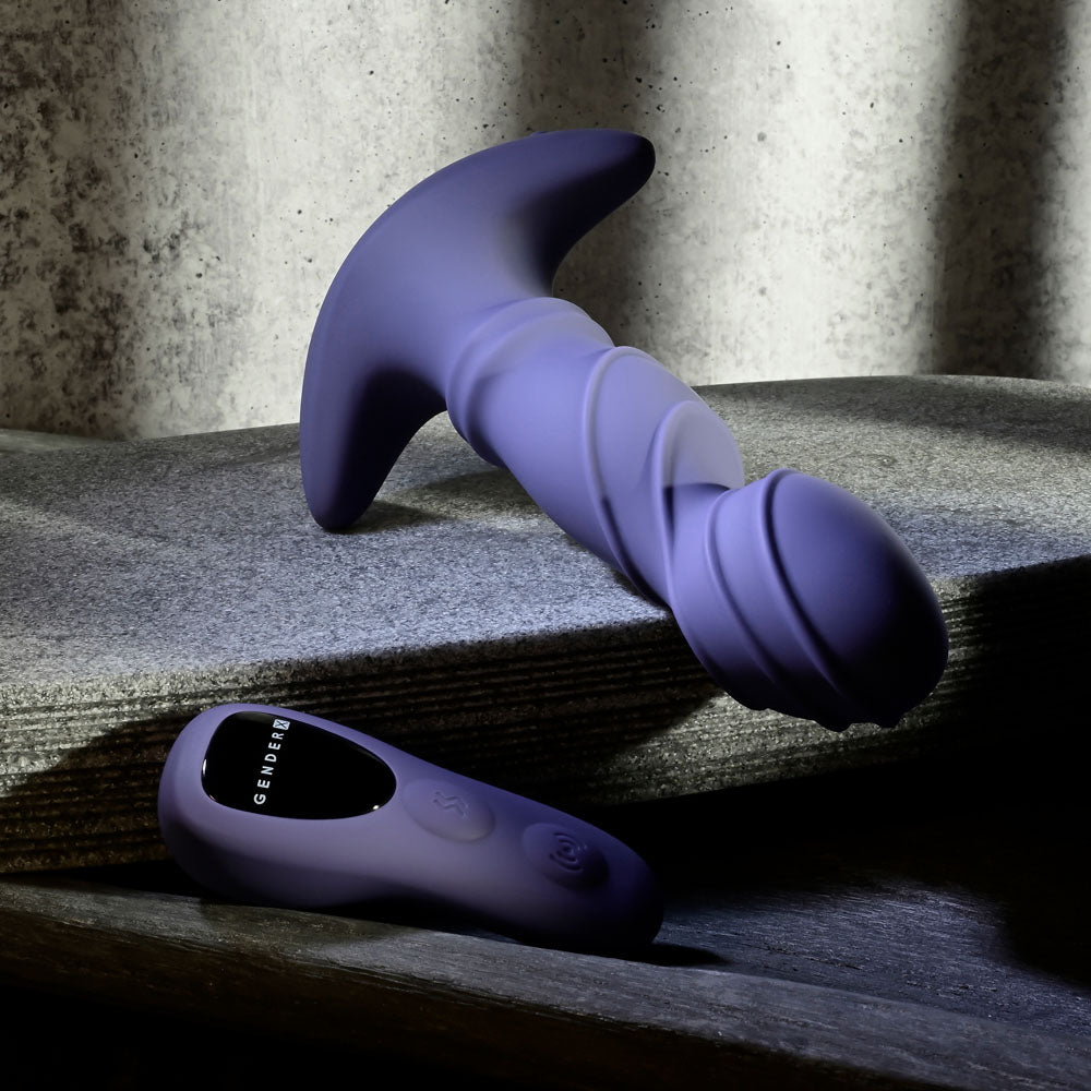 Gender X RING IT - Purple 16.5 cm USB Rechargeable Vibrator with Wireless Remote-GX-RS-4769-2