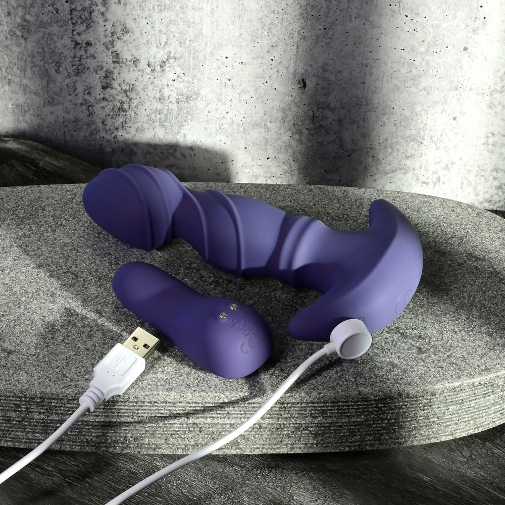 Gender X RING IT - Purple 16.5 cm USB Rechargeable Vibrator with Wireless Remote-GX-RS-4769-2