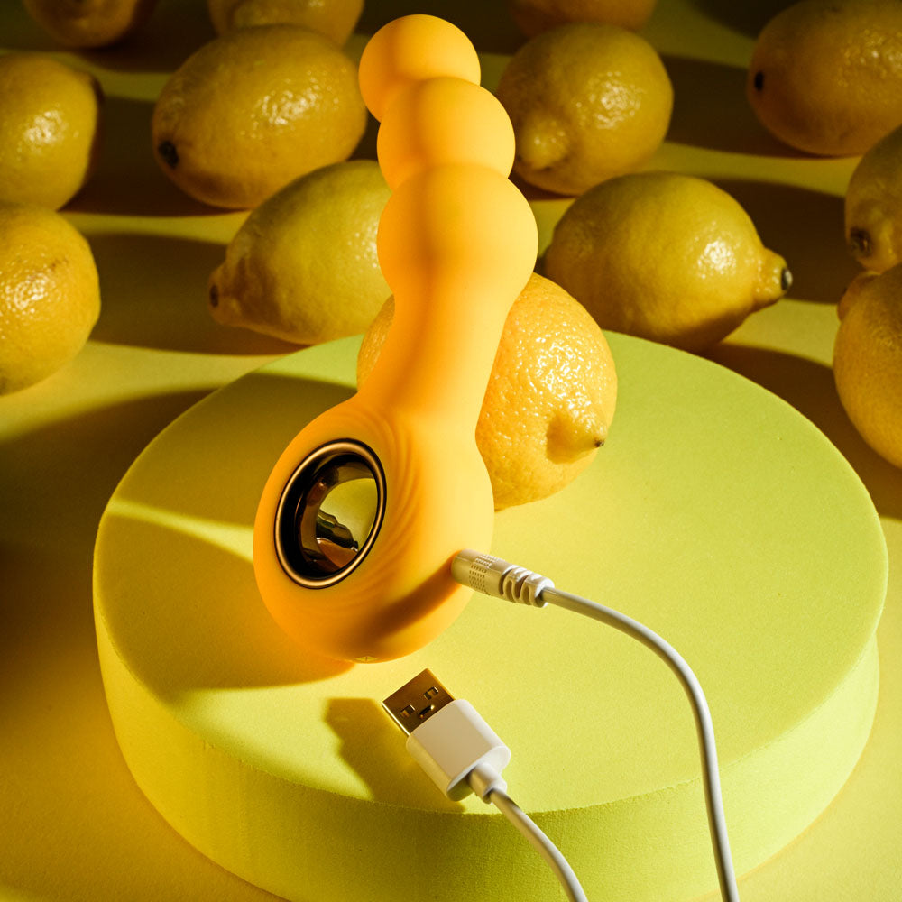 Gender X BUMBLE - Yellow 14.9 cm USB Rechargeable Butt Plug