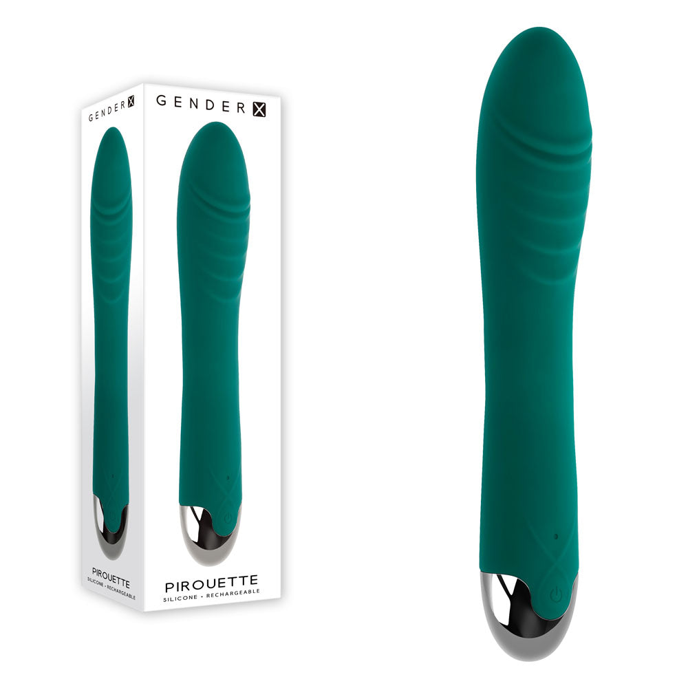 Gender X PIROUETTE - Green 20.6 cm USB Rechargeable Vibrator-GX-RS-5056-2