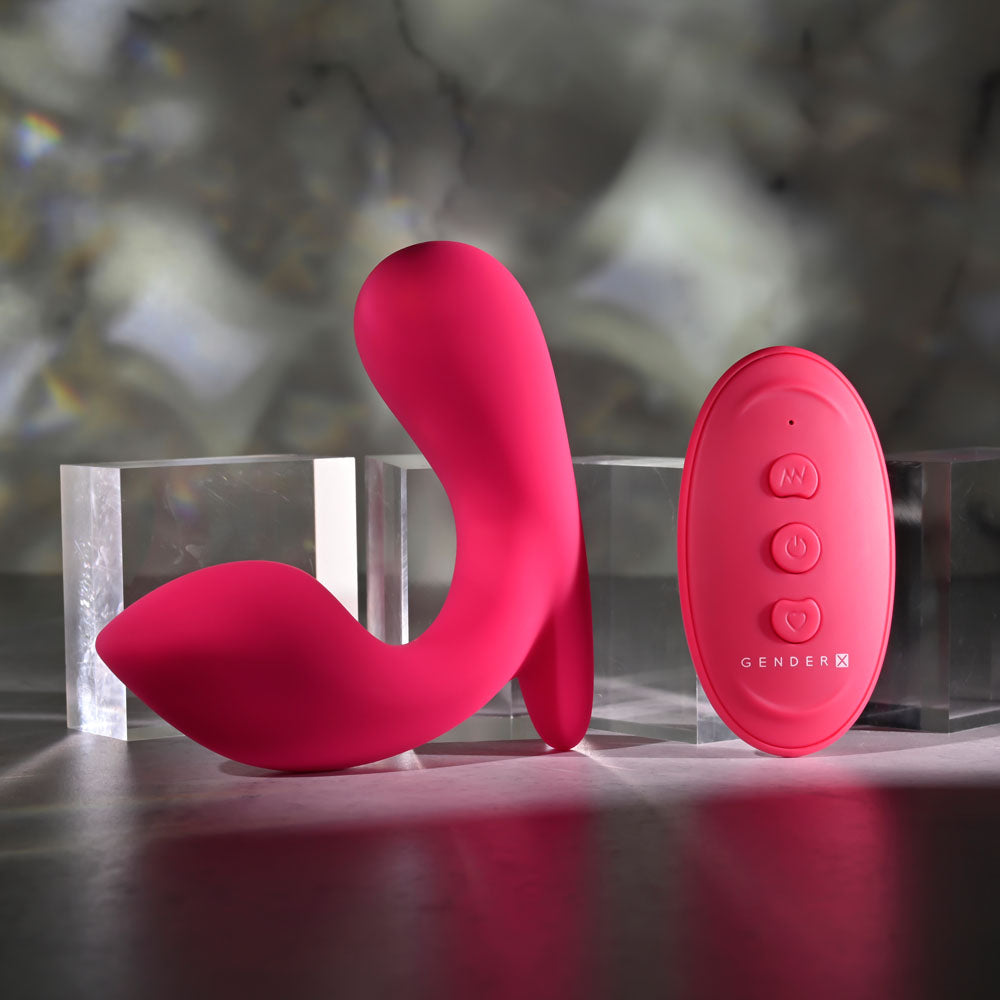 Gender X ALL ABOUT THE BASS - Pink USB Rechargeable Wearable Vibrator with Wireless Remote-GX-RS-5599-2