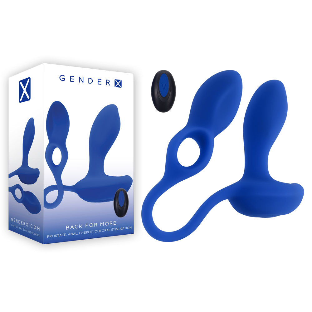 Gender X BACK FOR MORE - Dual USB Rechargeable Dual Stimulator with Wireless Remote - GX-RS-6558-2