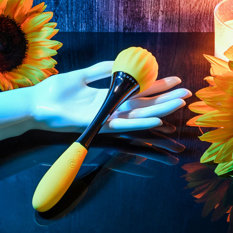 Gender X SUNFLOWER - Yellow 20 cm USB Rechargeable Massage Wand-GX-RS-8850-2