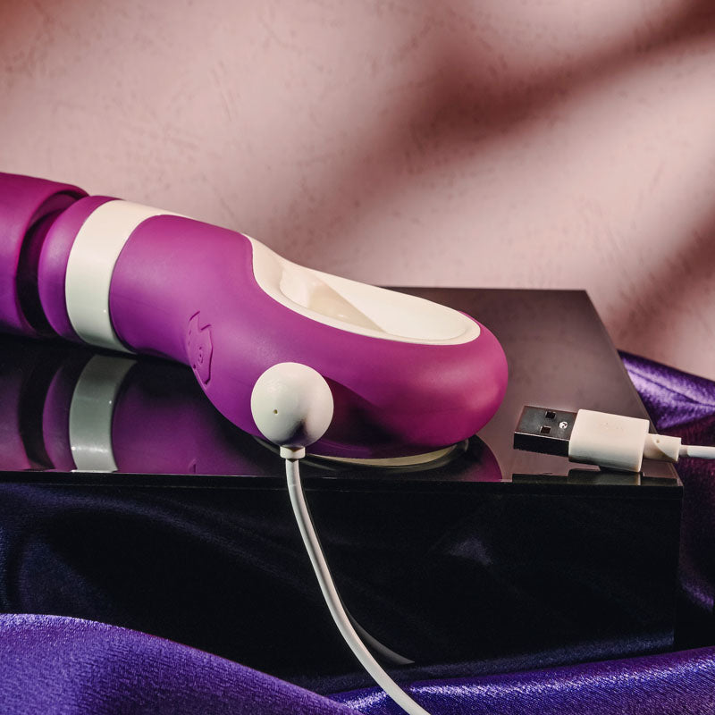 Gender X HANDLE IT - Purple/White USB Rechargeable Massager Wand-GX-RS-8874-2