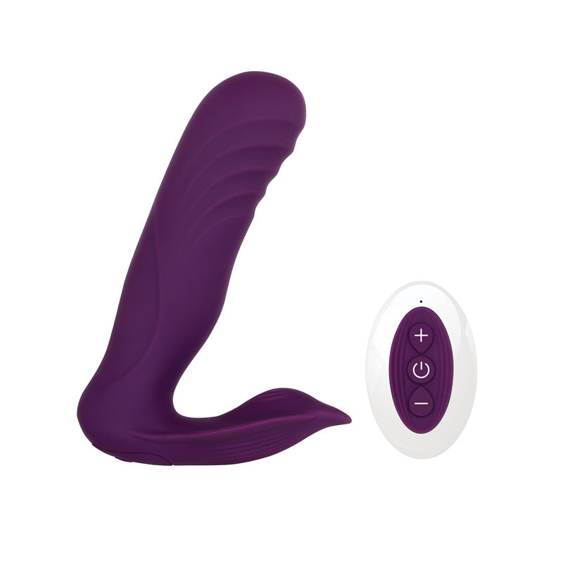 Gender X VELVET HAMMER - Purple USB Rechargeable Wearable Vibe with Remote-GX-RS-8935-2