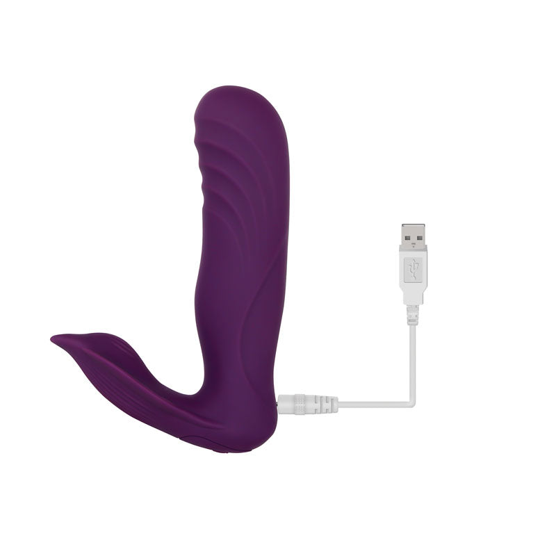 Gender X VELVET HAMMER - Purple USB Rechargeable Wearable Vibe with Remote-GX-RS-8935-2