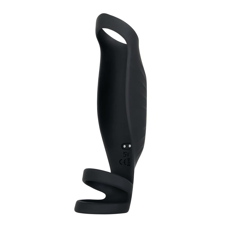 Gender X ROCKETEER - Black USB Rechargeable Vibrating Penis Sleeve-GX-RS-8959-2