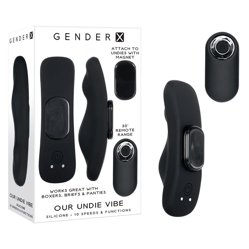 Gender X OUR UNDIE VIBE - Black USB Rechargeable Panty Vibe-GX-RS-9079-2