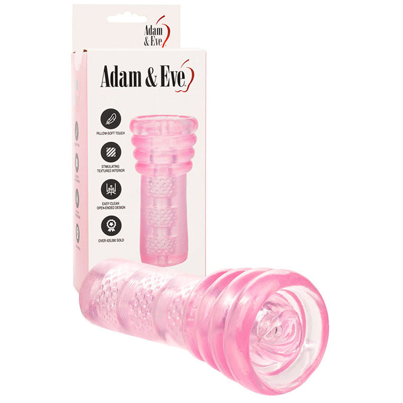 Adam & Eve SUPER HEAD HONCHO - Pink Oral Stroker-H427 0000