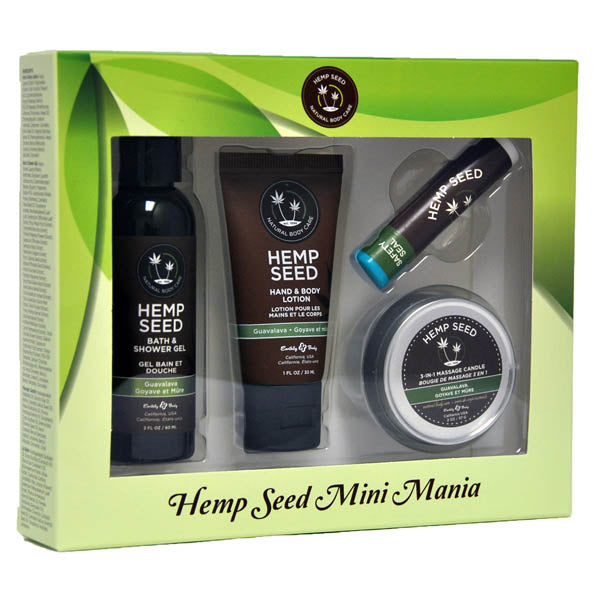 Hemp Seed Mini Mania - Guavalava (Guava & Blackberry) Scented Lotion Kit - 4 Piece Set-HSMM068