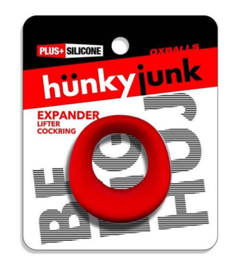 HUNKYJUNK EXPANDER slimmer scoop style cockring RED VELVET-HUJ-154-RDV