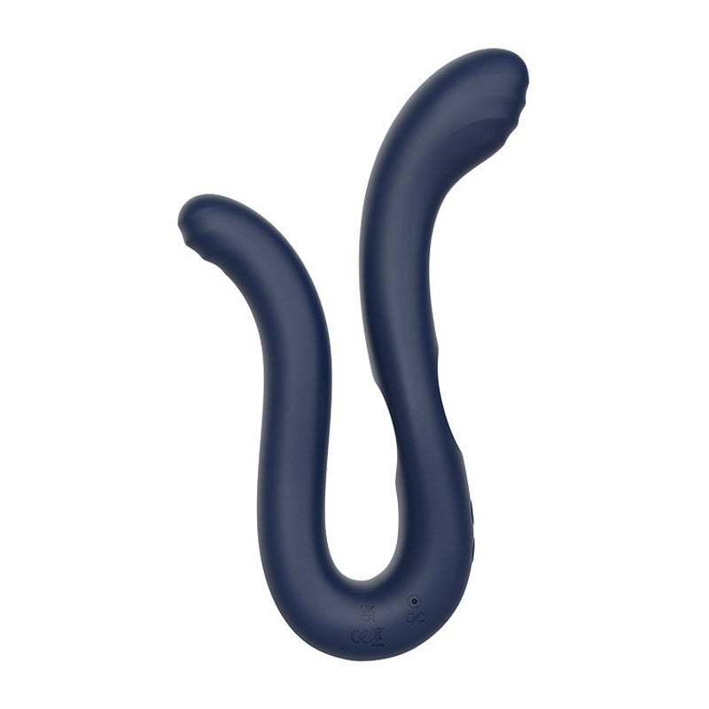 Adam & Eve TWISTED TEMPTATIONS Bendable Vibe - Navy Blue 22.4 cm USB Rechargeable Bendable Dual