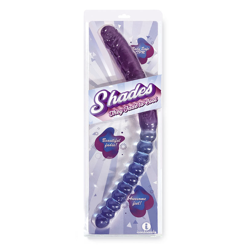 Shades 17 Jelly TPR Double Dong - Violet/Blue 44 cm Double Dong-IC1307