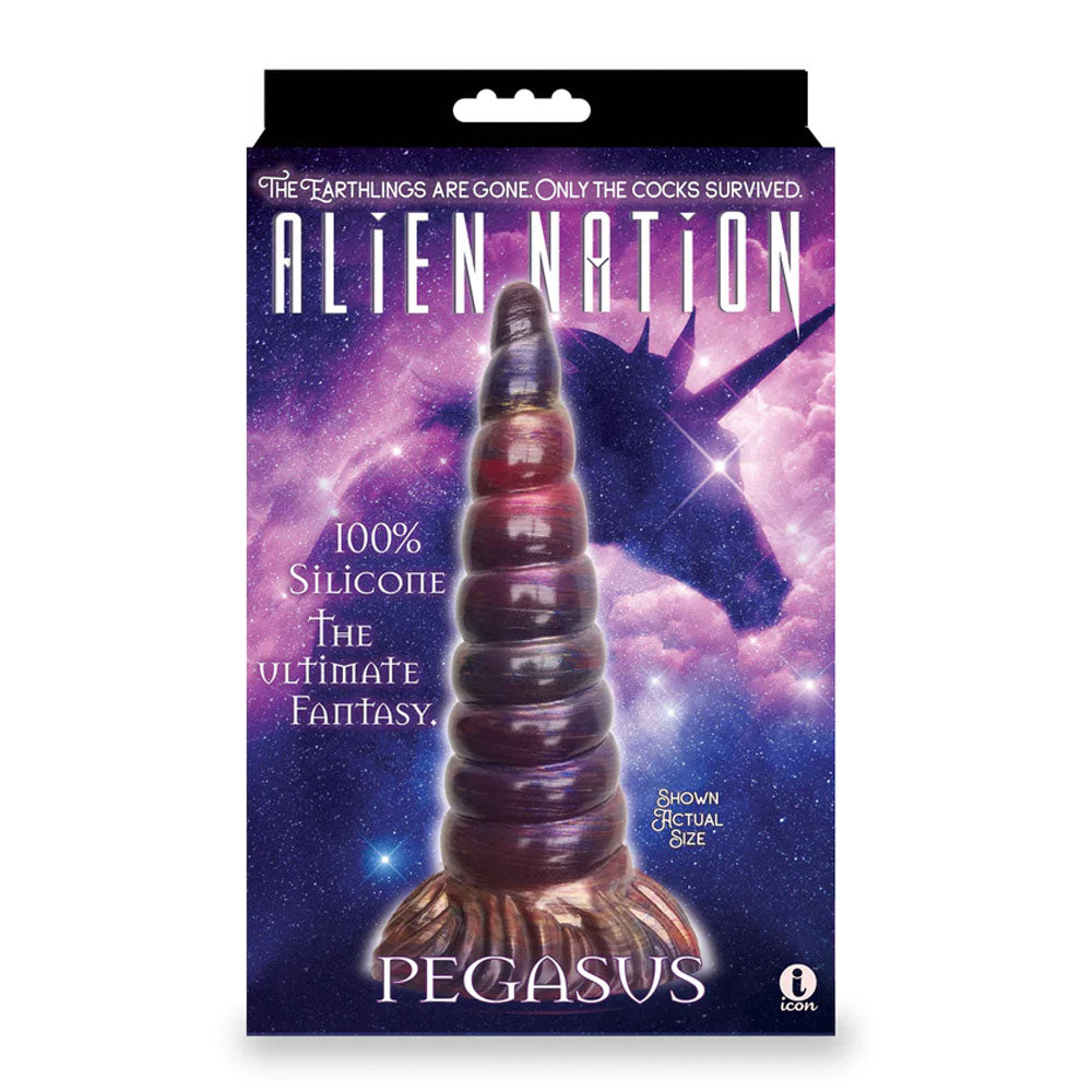 Alien Nation - Pegasus - Metallic Coloured 20.3 cm Unicorn Fantasy Dong-IC1355