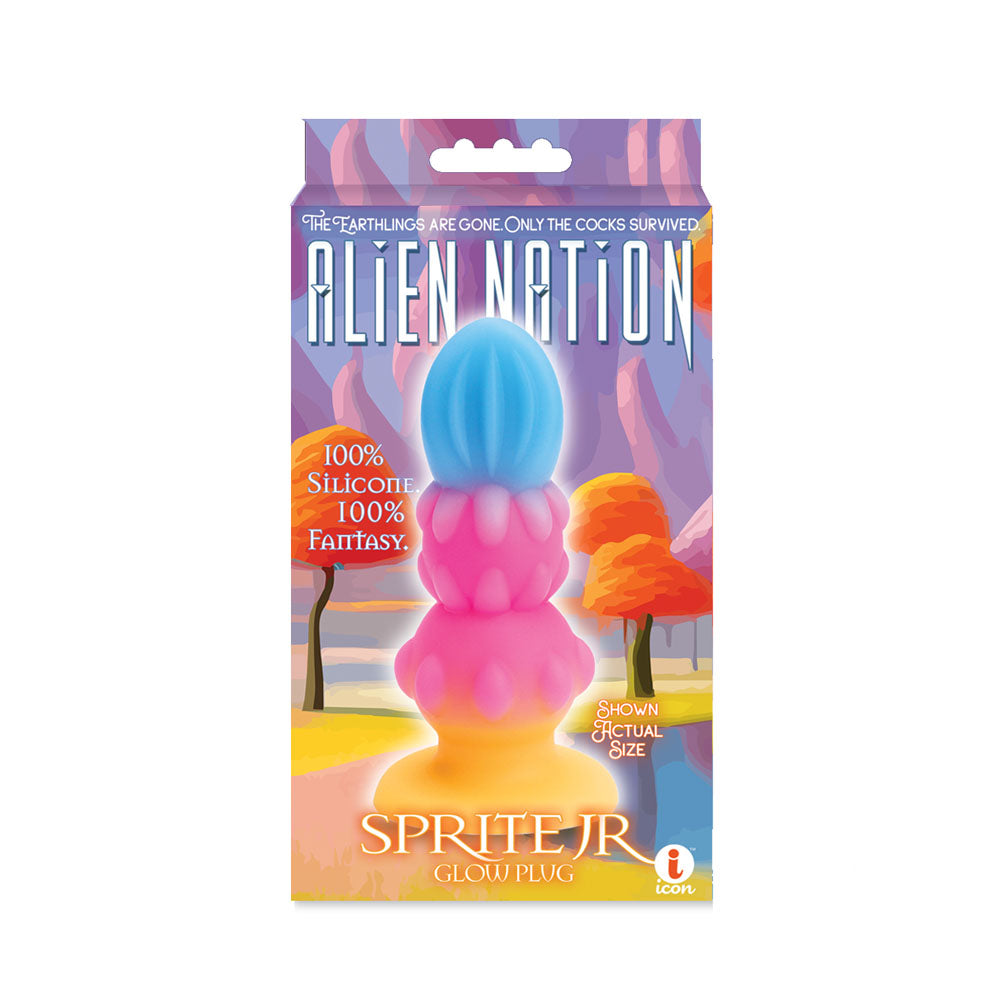 Alien Nation - Sprite Jr. - Glow in Dark Coloured 10.8 cm Fantasy Anal Plug-IC1367