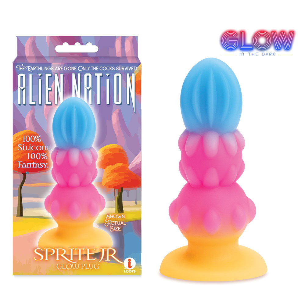 Alien Nation - Sprite Jr. - Glow in Dark Coloured 10.8 cm Fantasy Anal Plug-IC1367