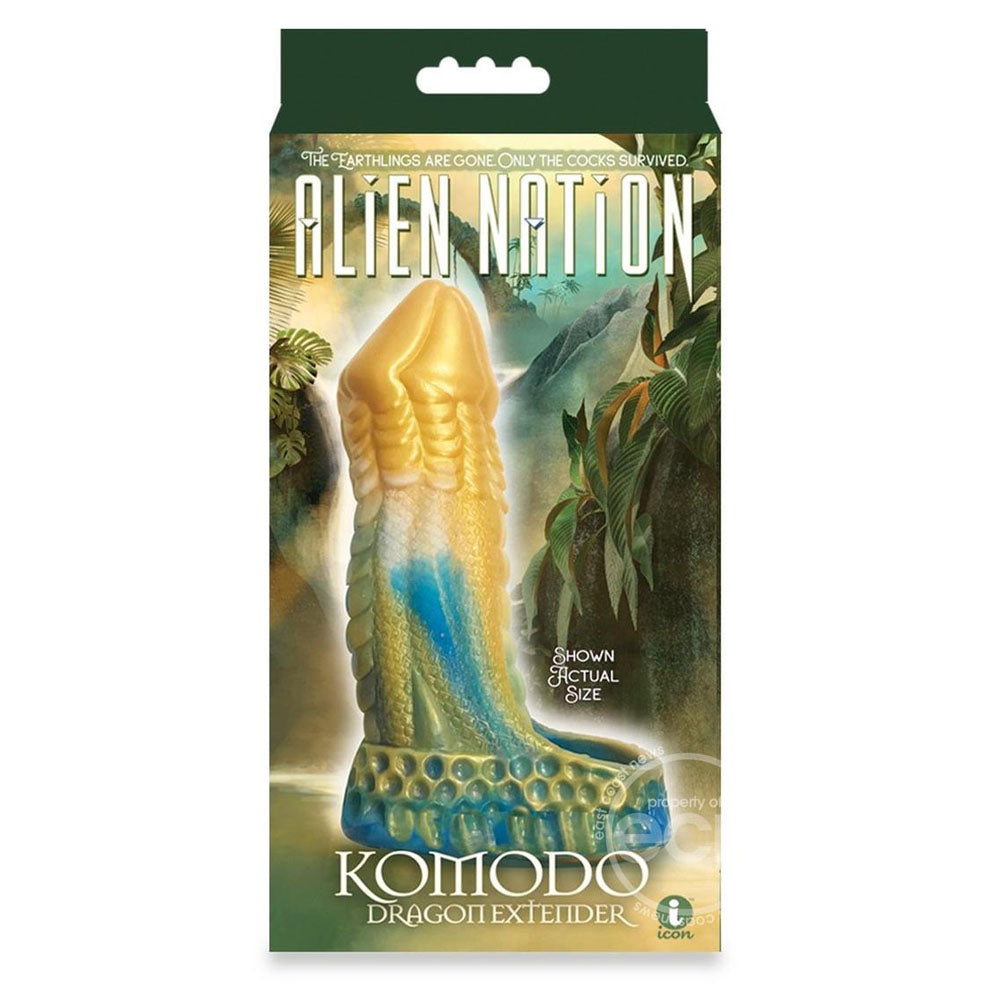 Alien Nation - Komodo - Blue/Gold 16.5 cm Penis Extender Fantasy Sleeve