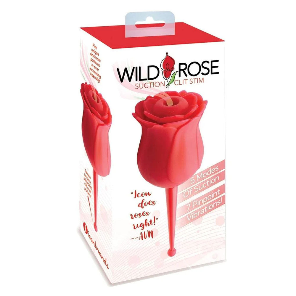 Wild Rose Le Point - Red USB Rechargeable Air Pulse Stimulator-IC1705