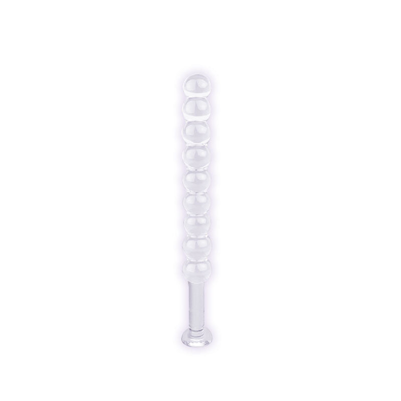  Spherical - Clear Glass 17.8 cm Anal Beads-IC2684