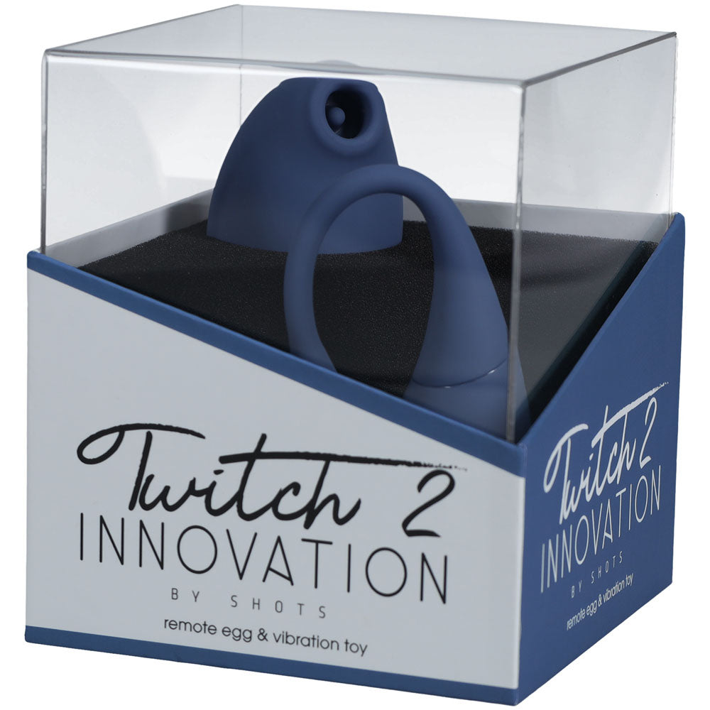 Twitch 2 - Blue - Blue US Rechargeable Suction Vibrator with Remote Vibrating Egg-INN002BLU