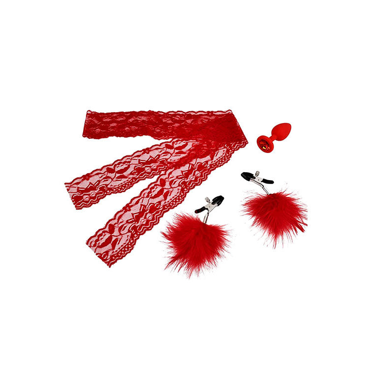 Adam & Eve DELUXE RED HOT SEX KIT - Couples Kit - 13 Piece Set-J784 0000