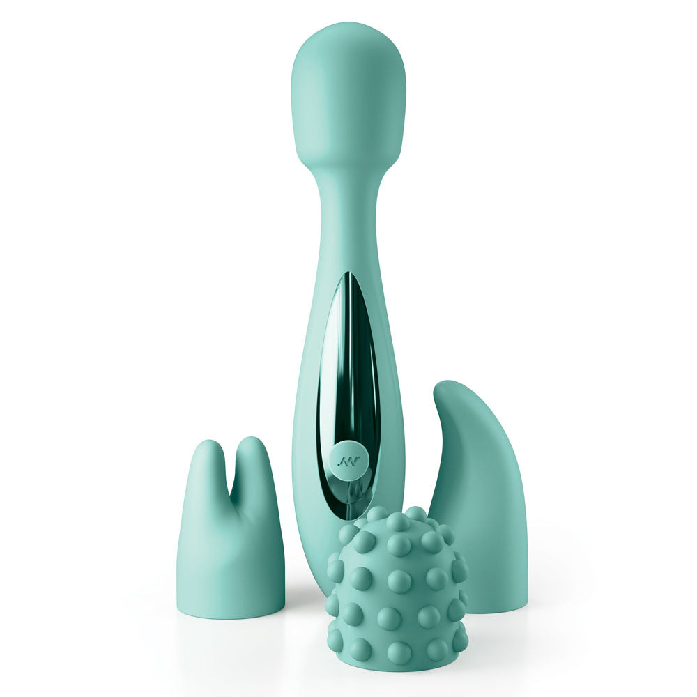 JimmyJane Canna - Teal 21.8 cm Massage Wand with 3 Interchangeable Heads-JJ10504