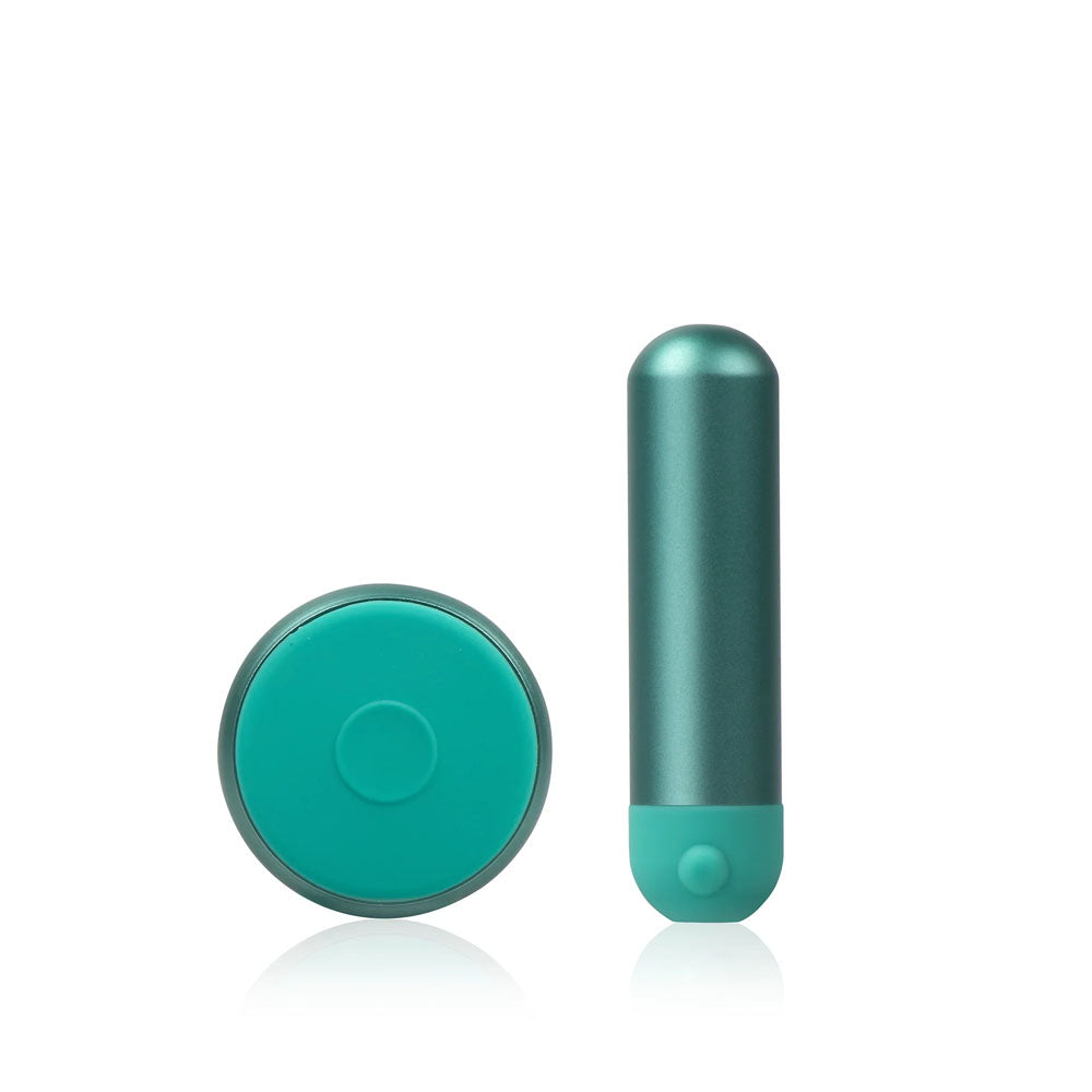 JimmyJane Mini Chroma - Teal - Teal 7.8 cm USB Rechargeable Bullet with Wireless Remote-JJ10513