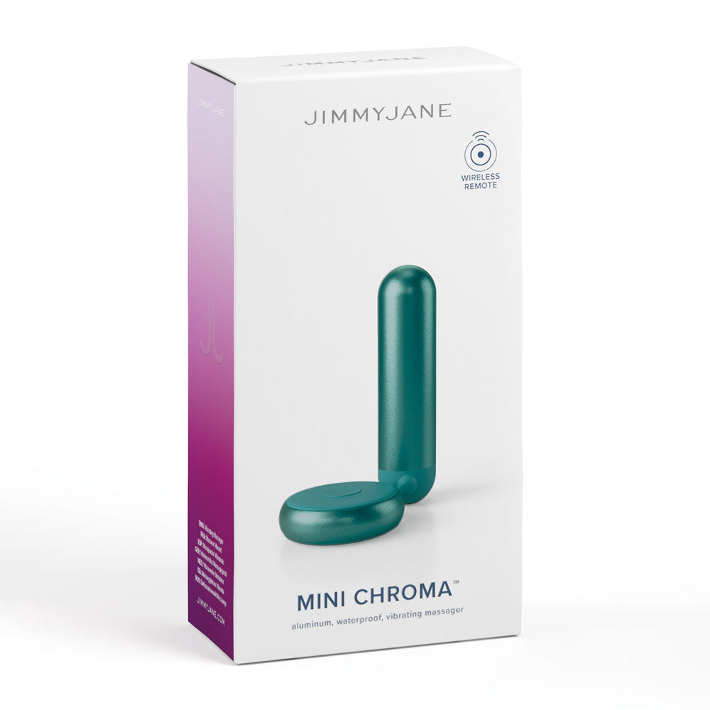 JimmyJane Mini Chroma - Teal - Teal 7.8 cm USB Rechargeable Bullet with Wireless Remote-JJ10513