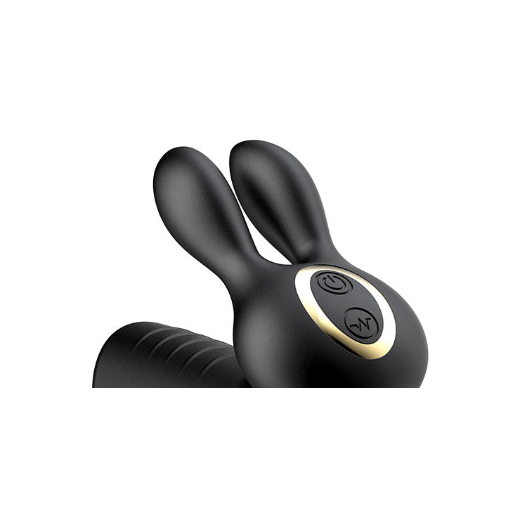 Adam & Eve WILD HARE - Black USB Rechargeable Vibrating Penis Cage with Wireless Remote - L254 8000