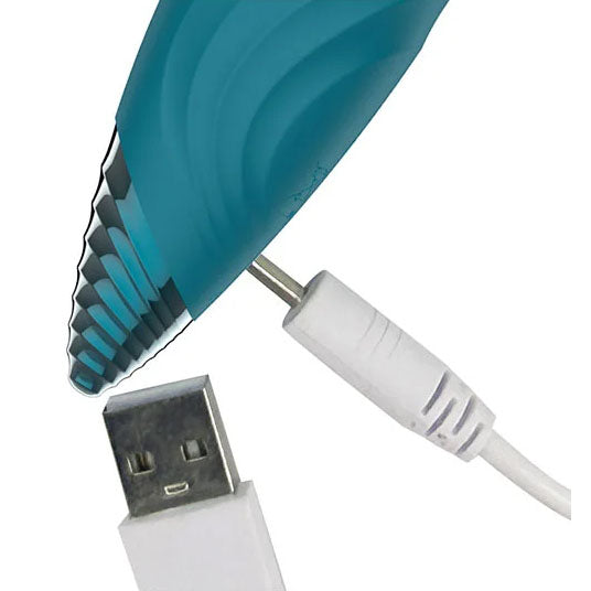 Adam & Eve DEW DROP - Green 12.7 cm USB Rechargeable Mini Massager Wand - L332 0600
