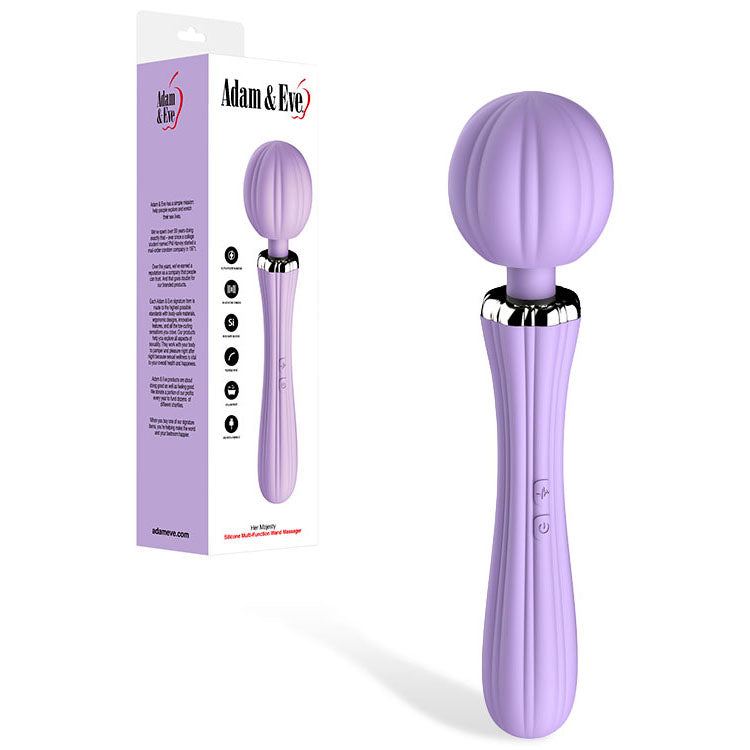 Adam & Eve HER MAJESTY - Purple 29 cm USB Rechargeable Vibrating Massager Wand - L334 6900