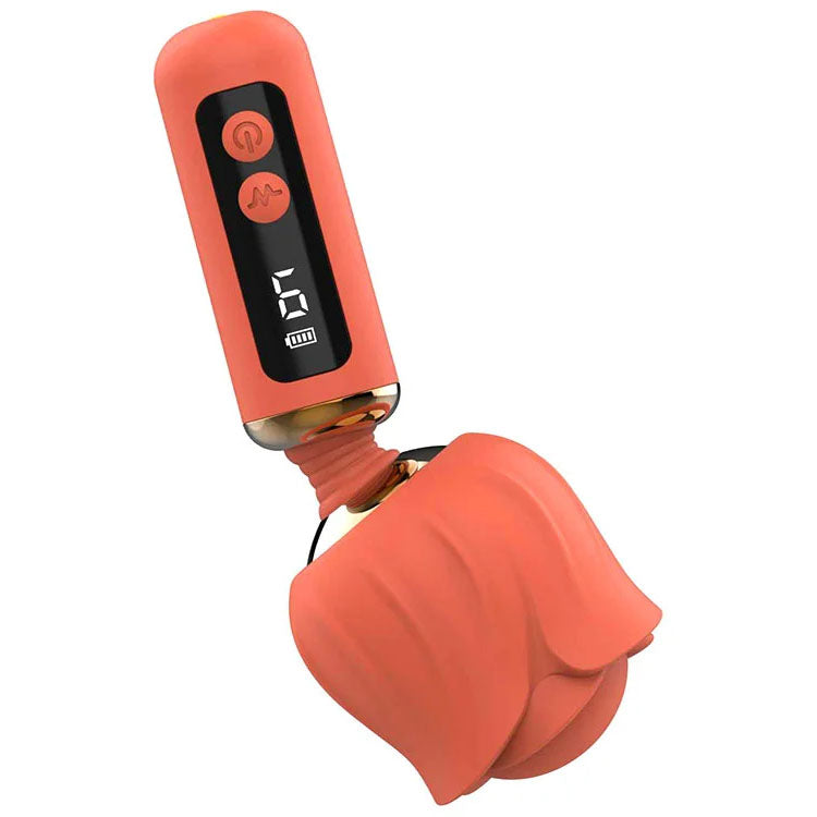 Adam & Eve RIZZY ROSE Mini Wand - Coral - Coral 12.7 cm USB Rechargeable Mini Massager Wand - L693 0900