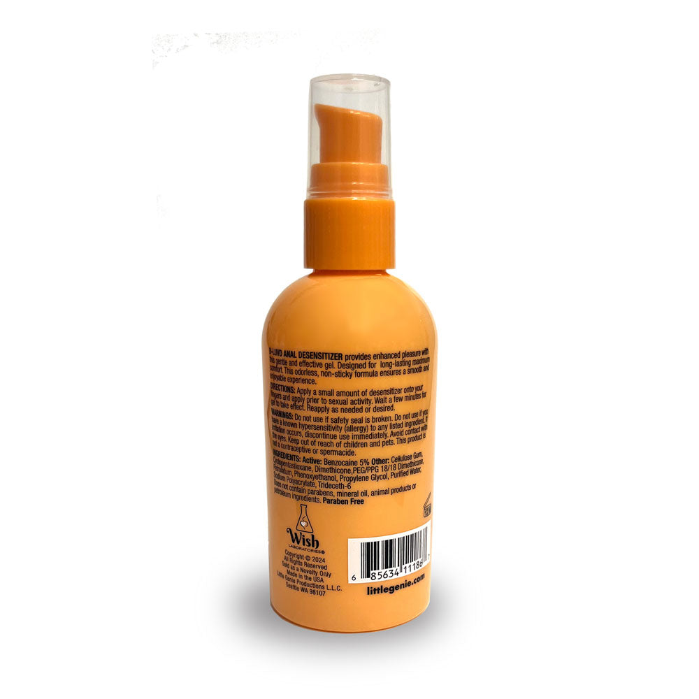 B-LUVD Anal Desensitising Lubricant - Water Based Anal Desensitising Lubricant - 118 ml Bottle-LGBT.1400