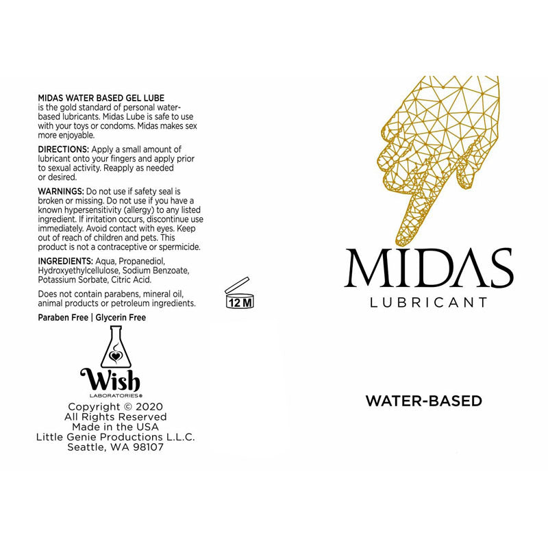 Midas Water Based Lube - Water Based Lubricant - 59 ml Bottle-LGBT.201